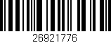Código de barras (EAN, GTIN, SKU, ISBN): '26921776'