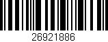Código de barras (EAN, GTIN, SKU, ISBN): '26921886'
