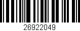 Código de barras (EAN, GTIN, SKU, ISBN): '26922049'