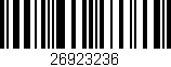 Código de barras (EAN, GTIN, SKU, ISBN): '26923236'