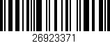 Código de barras (EAN, GTIN, SKU, ISBN): '26923371'