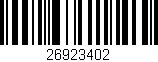 Código de barras (EAN, GTIN, SKU, ISBN): '26923402'
