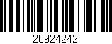 Código de barras (EAN, GTIN, SKU, ISBN): '26924242'