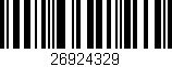 Código de barras (EAN, GTIN, SKU, ISBN): '26924329'