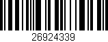 Código de barras (EAN, GTIN, SKU, ISBN): '26924339'