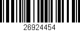 Código de barras (EAN, GTIN, SKU, ISBN): '26924454'