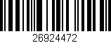 Código de barras (EAN, GTIN, SKU, ISBN): '26924472'