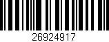 Código de barras (EAN, GTIN, SKU, ISBN): '26924917'