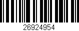 Código de barras (EAN, GTIN, SKU, ISBN): '26924954'