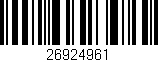 Código de barras (EAN, GTIN, SKU, ISBN): '26924961'