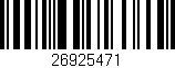Código de barras (EAN, GTIN, SKU, ISBN): '26925471'