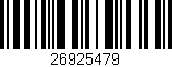 Código de barras (EAN, GTIN, SKU, ISBN): '26925479'