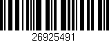 Código de barras (EAN, GTIN, SKU, ISBN): '26925491'
