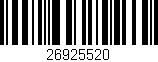 Código de barras (EAN, GTIN, SKU, ISBN): '26925520'