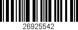 Código de barras (EAN, GTIN, SKU, ISBN): '26925542'