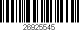 Código de barras (EAN, GTIN, SKU, ISBN): '26925545'