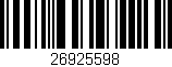 Código de barras (EAN, GTIN, SKU, ISBN): '26925598'
