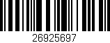 Código de barras (EAN, GTIN, SKU, ISBN): '26925697'