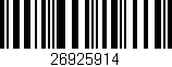 Código de barras (EAN, GTIN, SKU, ISBN): '26925914'