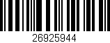 Código de barras (EAN, GTIN, SKU, ISBN): '26925944'