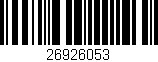 Código de barras (EAN, GTIN, SKU, ISBN): '26926053'