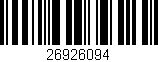 Código de barras (EAN, GTIN, SKU, ISBN): '26926094'