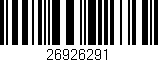 Código de barras (EAN, GTIN, SKU, ISBN): '26926291'