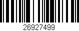 Código de barras (EAN, GTIN, SKU, ISBN): '26927499'