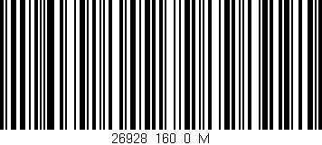 Código de barras (EAN, GTIN, SKU, ISBN): '26928_160_0_M'