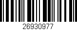 Código de barras (EAN, GTIN, SKU, ISBN): '26930977'