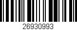 Código de barras (EAN, GTIN, SKU, ISBN): '26930993'