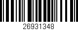 Código de barras (EAN, GTIN, SKU, ISBN): '26931348'