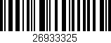 Código de barras (EAN, GTIN, SKU, ISBN): '26933325'