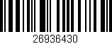 Código de barras (EAN, GTIN, SKU, ISBN): '26936430'