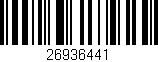 Código de barras (EAN, GTIN, SKU, ISBN): '26936441'