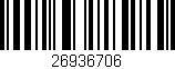 Código de barras (EAN, GTIN, SKU, ISBN): '26936706'