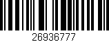 Código de barras (EAN, GTIN, SKU, ISBN): '26936777'