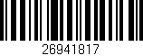 Código de barras (EAN, GTIN, SKU, ISBN): '26941817'