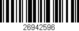 Código de barras (EAN, GTIN, SKU, ISBN): '26942596'
