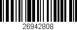 Código de barras (EAN, GTIN, SKU, ISBN): '26942808'