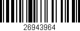 Código de barras (EAN, GTIN, SKU, ISBN): '26943964'