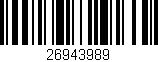 Código de barras (EAN, GTIN, SKU, ISBN): '26943989'