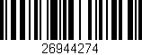 Código de barras (EAN, GTIN, SKU, ISBN): '26944274'