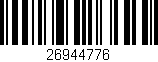 Código de barras (EAN, GTIN, SKU, ISBN): '26944776'