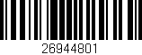 Código de barras (EAN, GTIN, SKU, ISBN): '26944801'