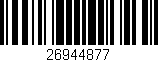 Código de barras (EAN, GTIN, SKU, ISBN): '26944877'