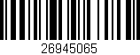 Código de barras (EAN, GTIN, SKU, ISBN): '26945065'