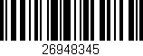 Código de barras (EAN, GTIN, SKU, ISBN): '26948345'