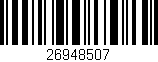 Código de barras (EAN, GTIN, SKU, ISBN): '26948507'