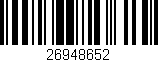 Código de barras (EAN, GTIN, SKU, ISBN): '26948652'